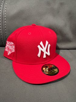 MLB new era New York Yankees red World Series patch 59fifty fitted hat size 7 3/4
