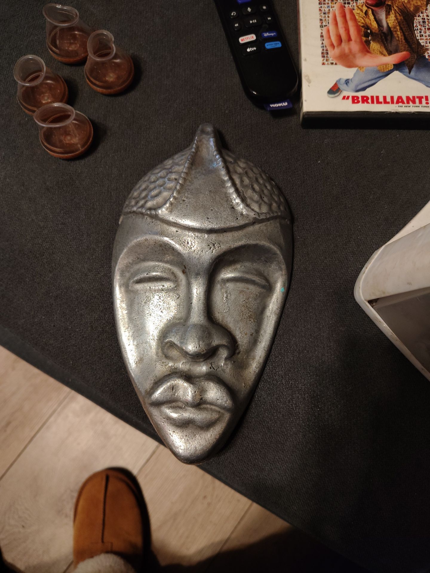 AFRICAN METAL DECORATIVE MASK