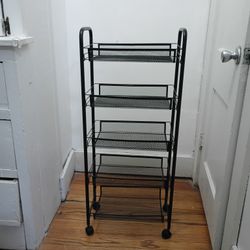 New 5 Shelf Mesh Rack W/360° Wheels