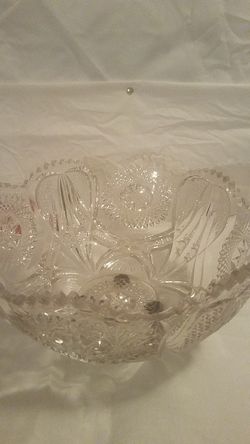 Vintage Large Diamond Cut Vase