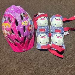 Girls Helmet, Knee pads And Elbow pads 