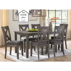 New Arrival 🚨 The HOME Place Big Sale!! Brand NEW DINING Set, Table With 6 Chairs Ready For Delivery 🚛