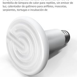 Emisor de calor de cerámica de 100 W, bombilla de lámpara de calor para reptiles, sin emisor de luz, calentador de gallinero para anfibios, mascotas,