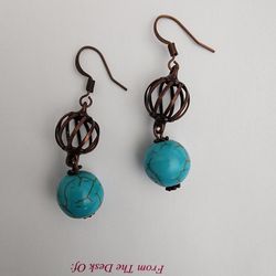 Turquoise  & Copperplate Dangles Plus