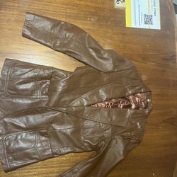 brown leather jacket Size 36