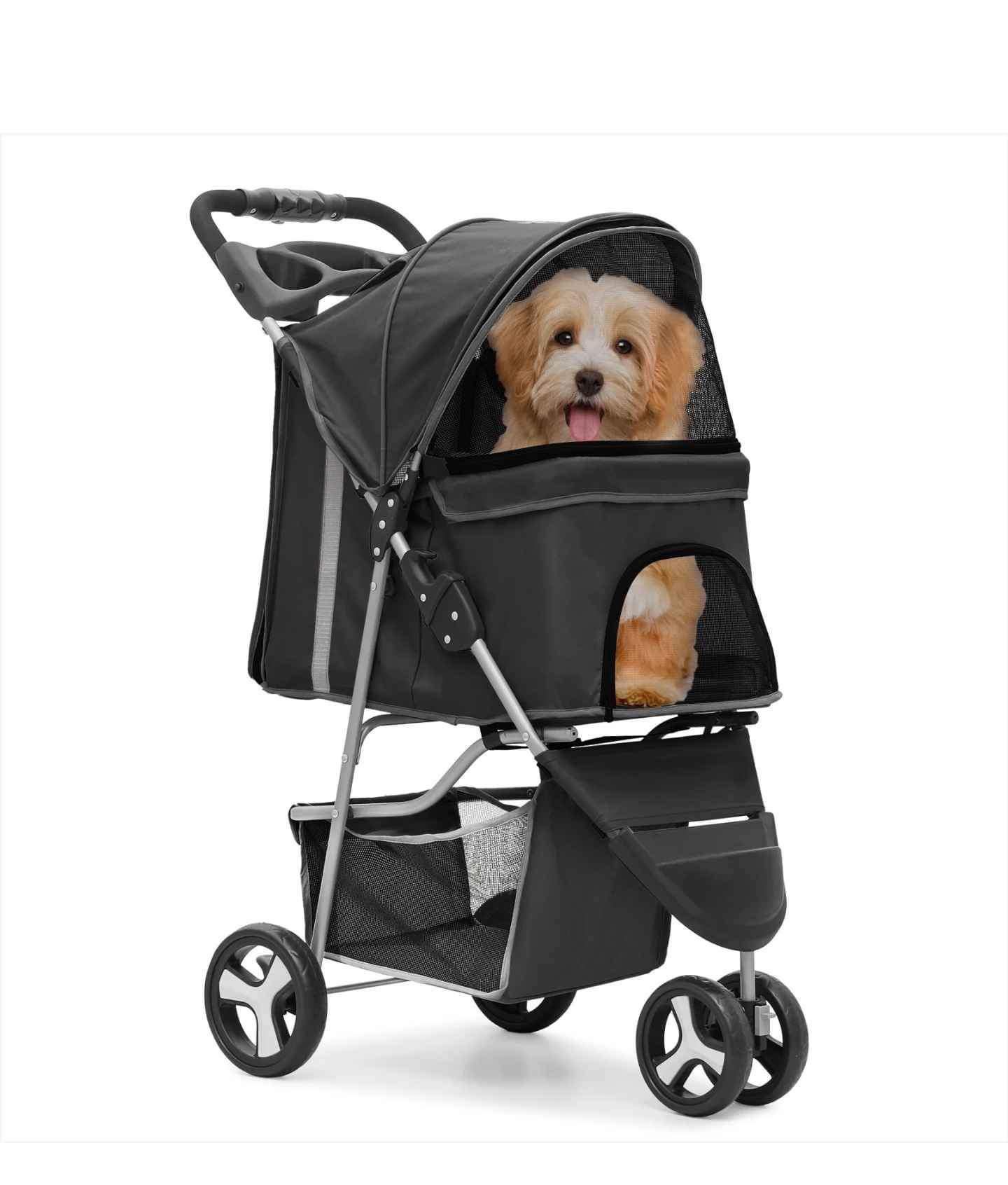 PET STROLLER FOLDABLE UP TO 40 LBS FOR DOGS AND CATS. BRAND NEW. ASSEMBLED