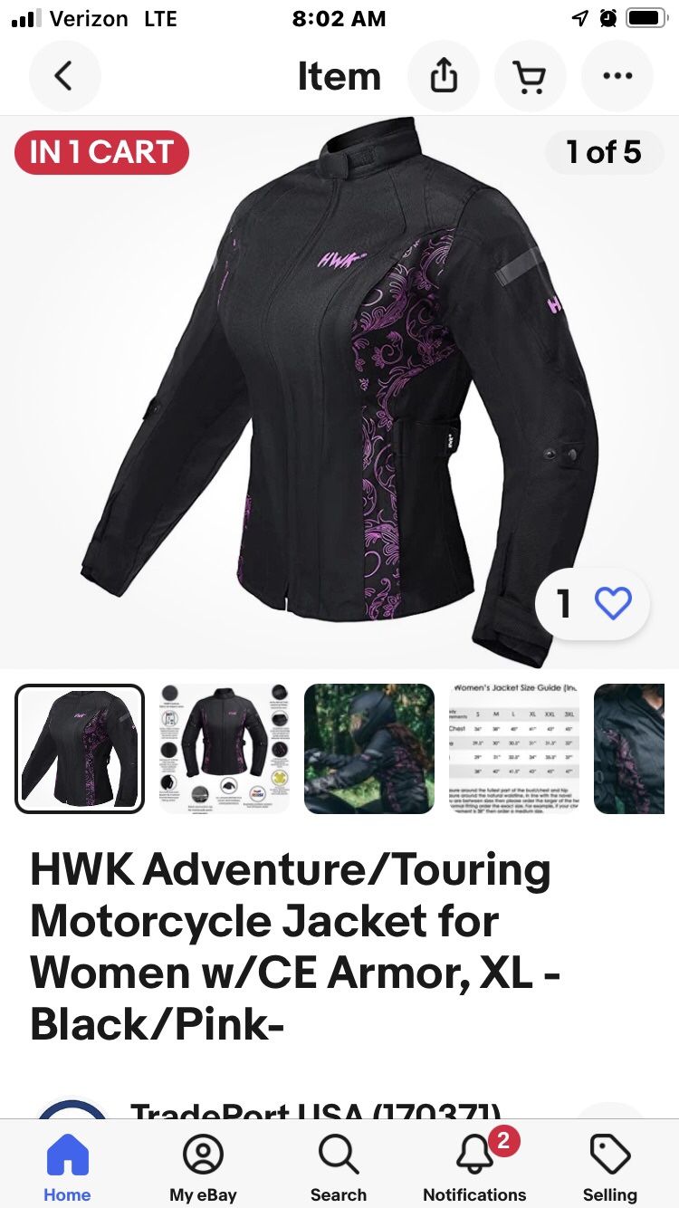 XL Women’s HWK Waterproof motorcycle jacket