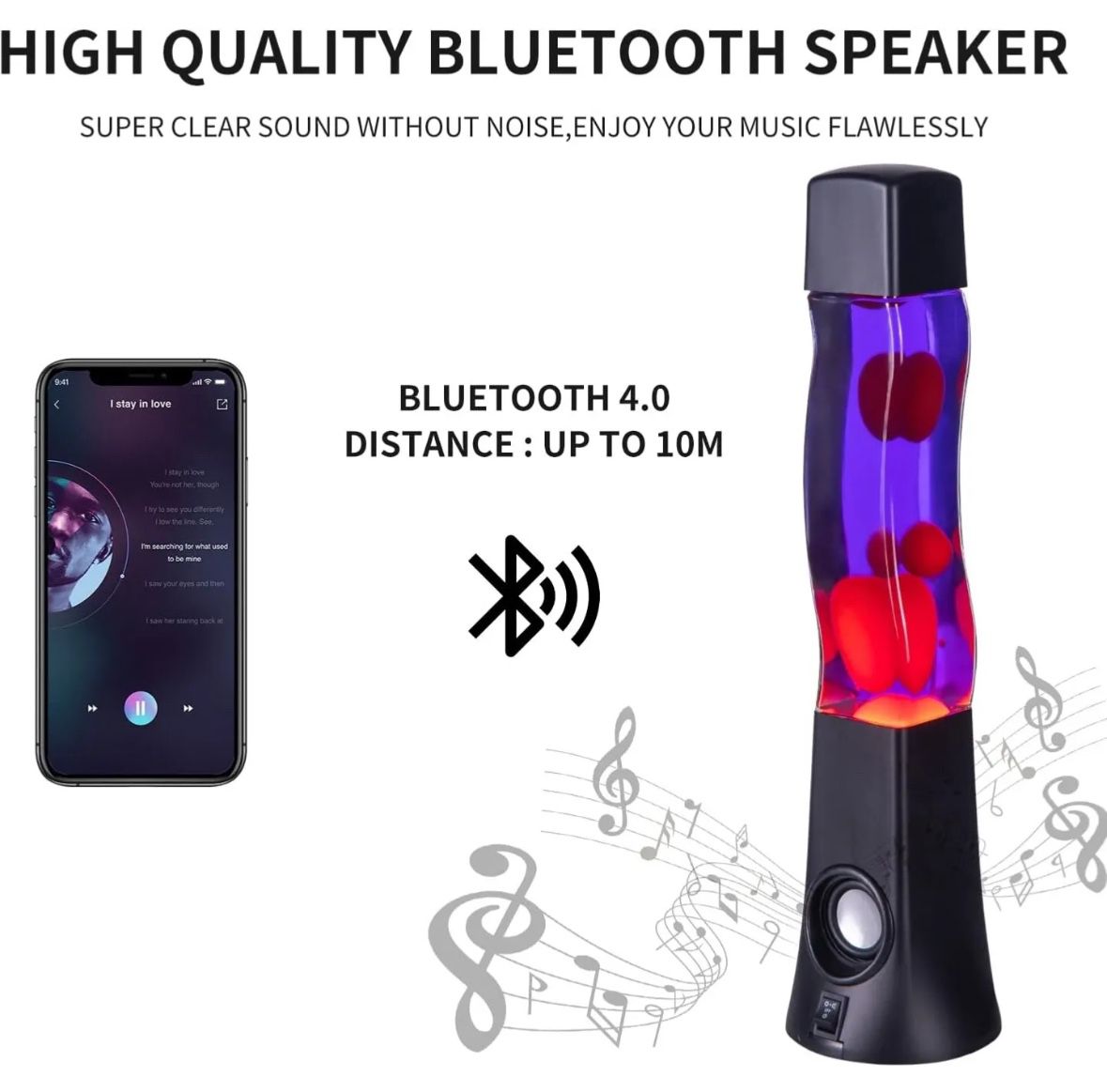 Colorwave 16.5” Lava Lamp Bluetooth Speaker + Remote
