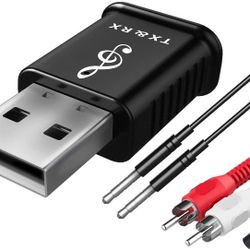 Bluetooth Transmitter Receiver for TV PC Car, Wireless 3.5mm AUX Adapter Bluetooth V5.0 Audio Adapter Car Home Stereo Audio System
