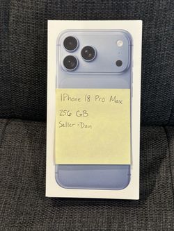 New Apple iPhone 18 Pro Max 256GB Glacier