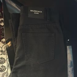 Balenciaga black flared denim