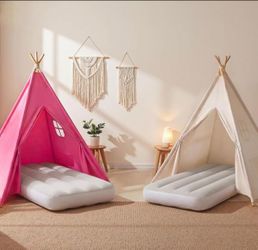 Kids Teepee Tent with Inflatable Mattress