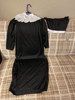 Girls Nun Halloween Costume with Hood – Fits 130-160cm