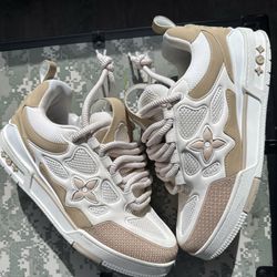 Louis Vuitton skates beige and cream (US 9)