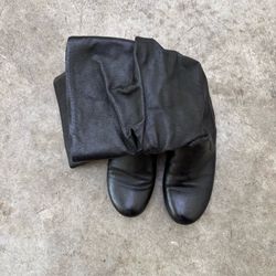 Brand New Women’s Black Leather Boots Size 7.5