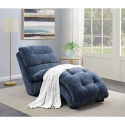 Tufted Microfiber Chaise Lounge Chair
