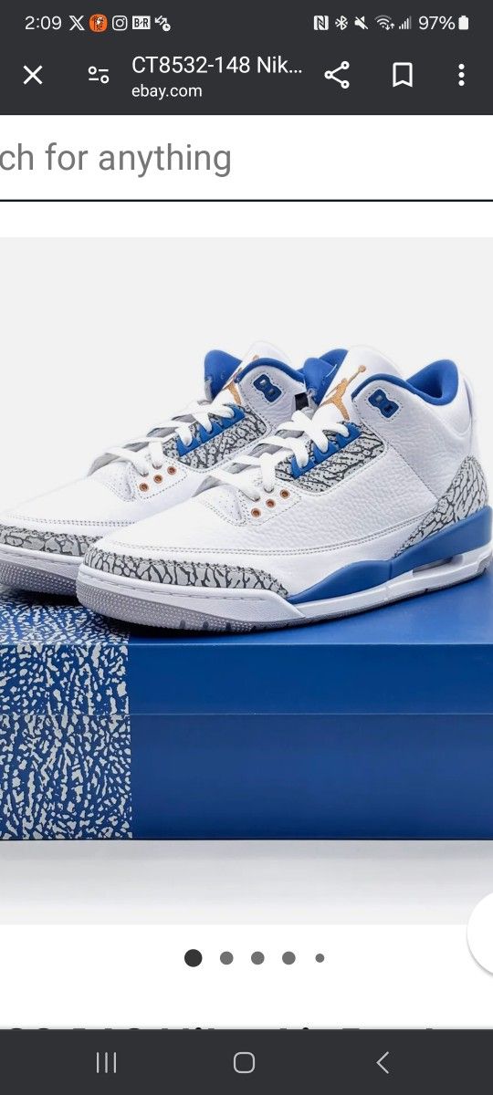 JORDAN 3 RETRO "THE WIZARDS"