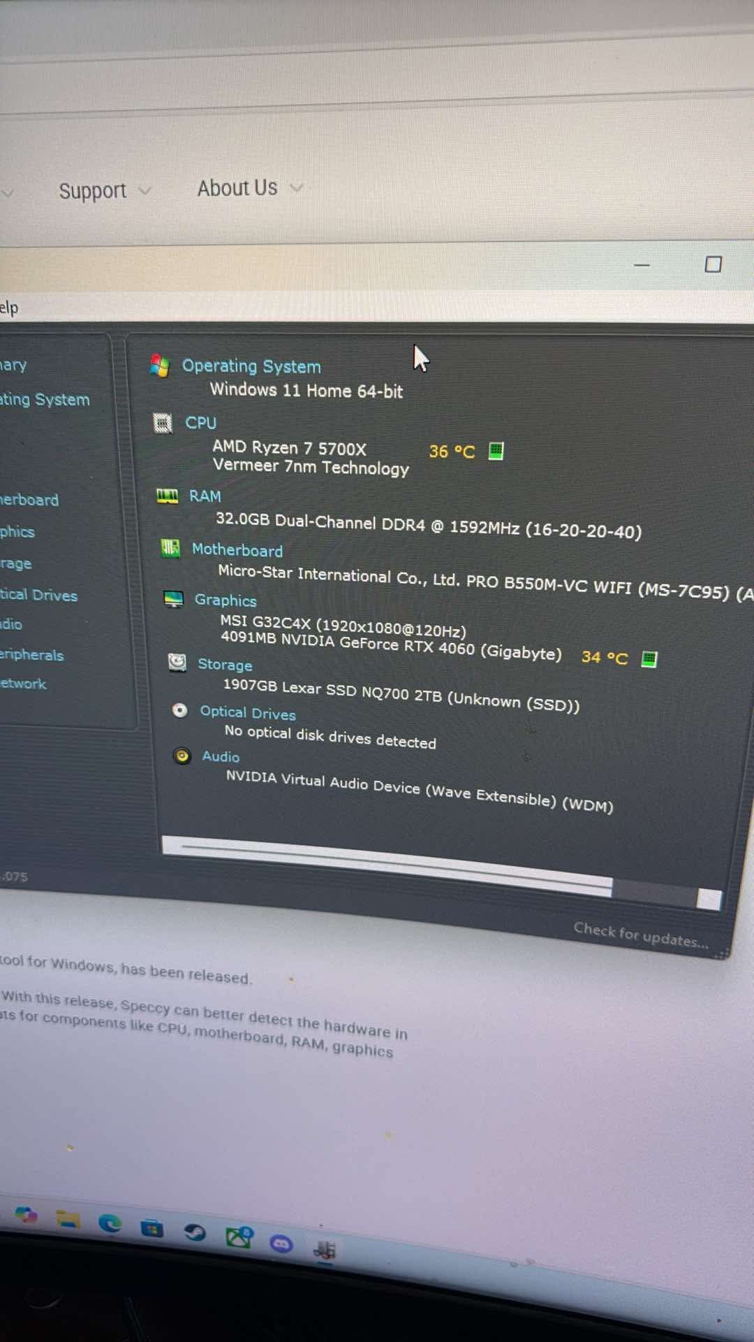 4060 amd Ryzen 7 5700x 1tb gaming Pc, Brand New