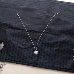 Natural Diamond Pendant And Chain 