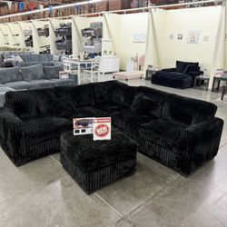 New Black Sectional 