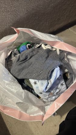 Bag of baby clothes