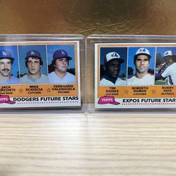 HOF Tim Raines and Fernando Valenzuela Rookie Baseball Cards (1981 Topps) 🔥🔥 Sharp Cards!!