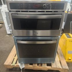 Ge 27 Inch Combination Wall Oven Microwave Oven Stainless Steel JK3800SHSS