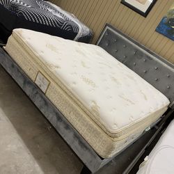 King bed frame with mattress
