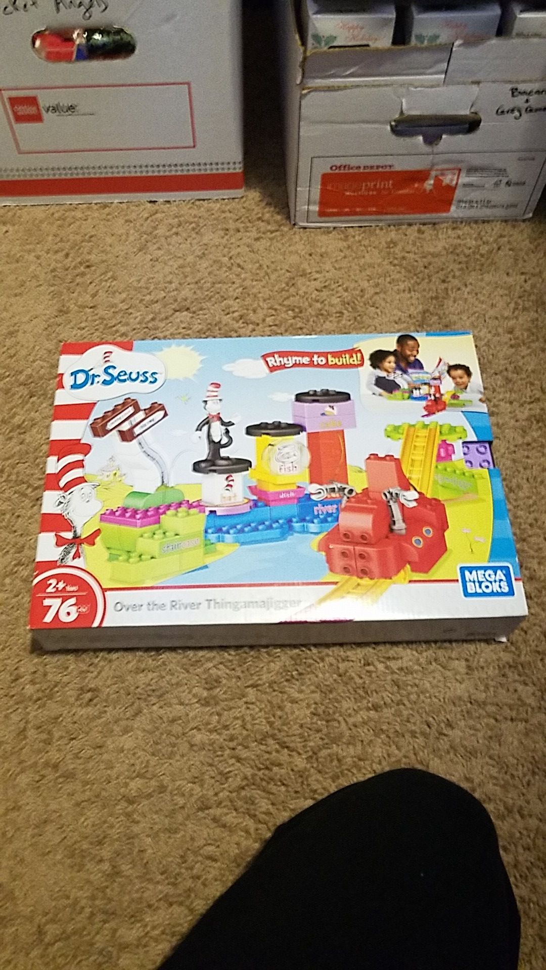 Dr Seuss Mega Bloks Sealed 76pcs Over the River Thingamajigger Lego-like Building Toy