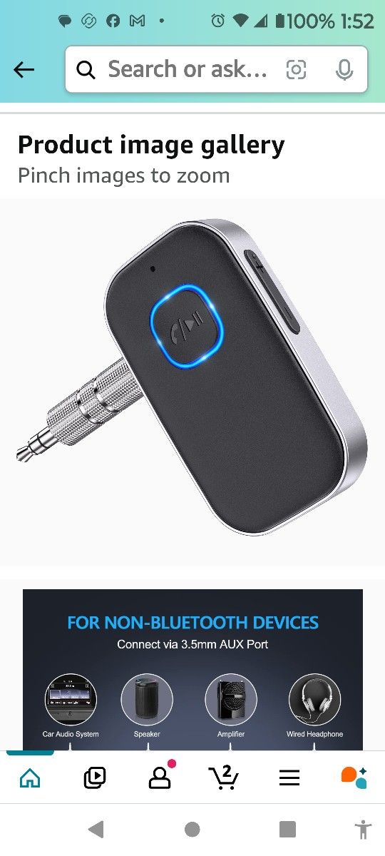 New* Bluetooth Aux Adapter New* Open box Cheap