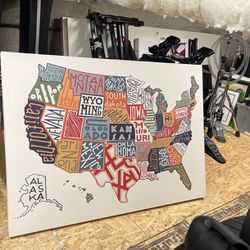 3’x5’ Map of the USA Art