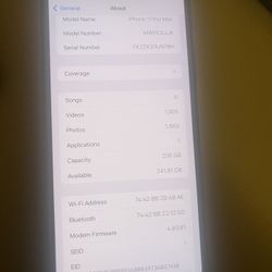 iPhone 11 Pro Max 256 Gb Fully Unlocked to Any Company 