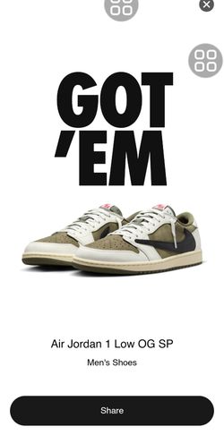 Travis Scott x Air Jordan 1 Low Reverse Olive/Medium