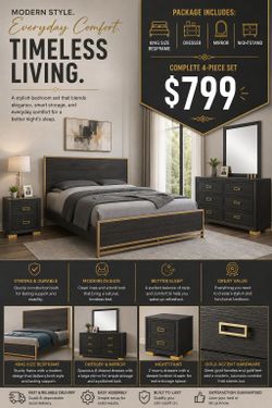 BIG SALE! BRAND NEW KING SIZE BEDROOM SET