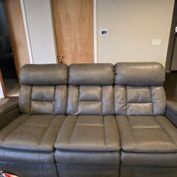 Leather Recliner Couch And Love Seat