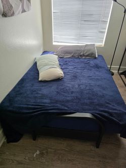 Futon frame w/ thick full size mattress