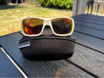 EVOSHIELD Doaks Wrap Cycling Sunglasses Orange Mirror UV400 Case