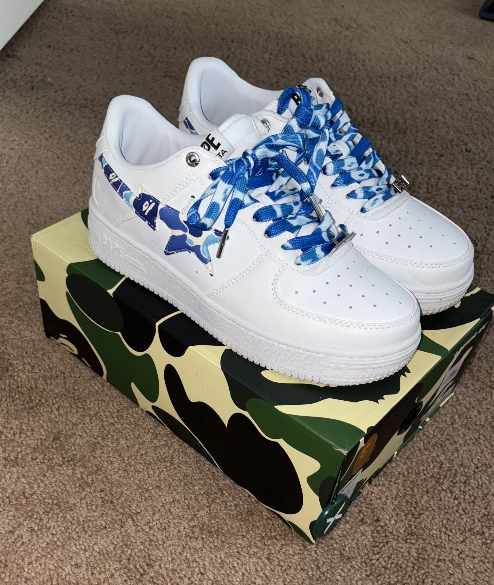 Bapesta Sk8 White/Blue💙🤍