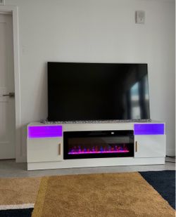 Fireplace tv stand