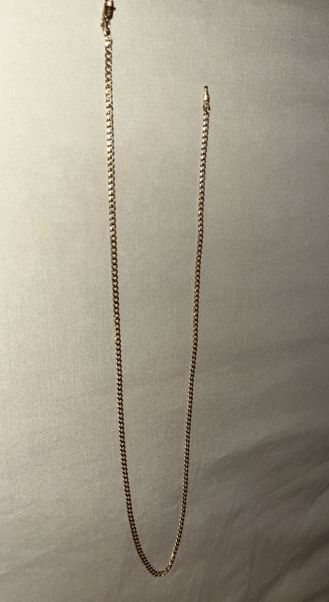 22” 14k Yellow Gold Curb Link Chain 10grams
