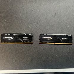 2x HP HyperX Fury DDR4 3200MHz Ram