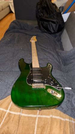 Green Electric Guitar Stratocaster Style