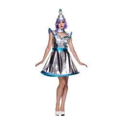 Vintage Metallic Alien Costume Small /  Antigua Extranjera Disfraz Chico 