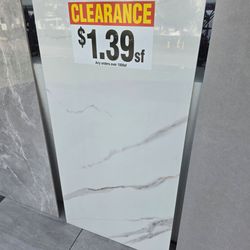 White Marble-Look Porcelain Floor Tile