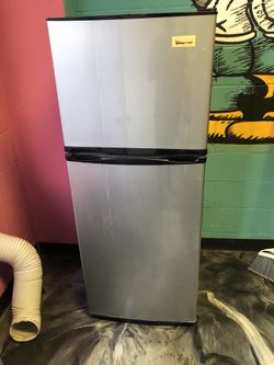 Majic chef fridge stainless and black sides