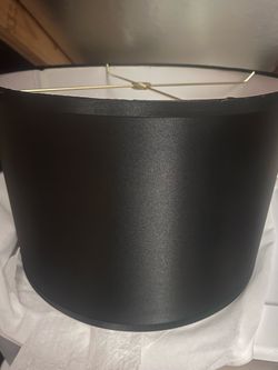 Pair of black large lamp shades