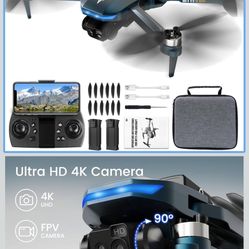 Brushless Motor Drone,90° Adjustable 4K FPV,APP control,40min Flight Time,Indoor Obstacle Avoidance,Optical Flow Positioning,Gesture Photography,360° 