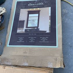 Wood Bathroom Mirror 