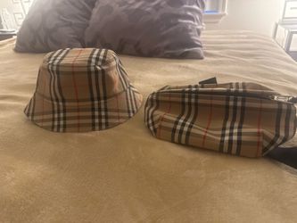 Burberry hat and bag