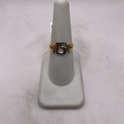 14kt Tri-Color Gold Quinceañera Style Ring w/ Heart Design